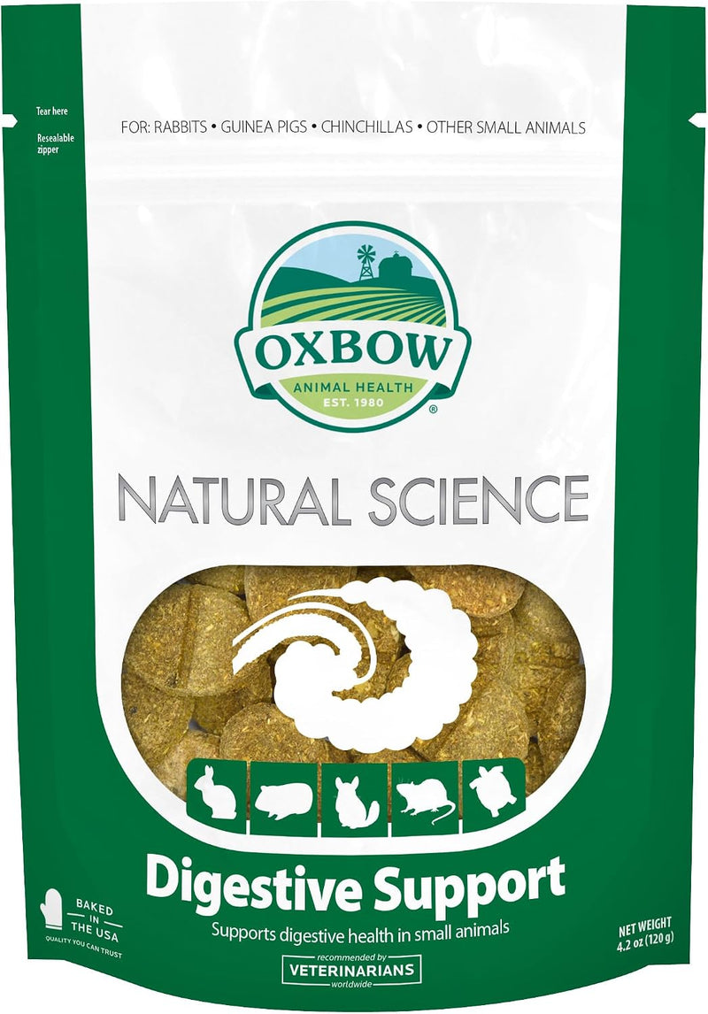 Oxbow Digestive Support Rabbit & Guinea Pig Supplement, Timothy Hay, 4.2 oz