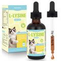 L-Lysine for Cats Liquid Drops, Lysine for Immune Respiratory Wellness, Support Eye Health Sneezing Runny Nose Supplement for Feline, Natural Cat Antibiotic Drops Roast Chicken Flavor 60ML