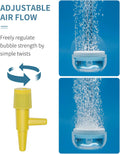 Pawfly Aquarium Air Stone Disc Tiny Micro Bubble Diffuser Release Tool Kit with Suction Cup Air Control Valve and Check 