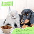 Thenshop 200 Pcs Disposable Pet Bowls Bulk Biodegradable Paper, 8 oz