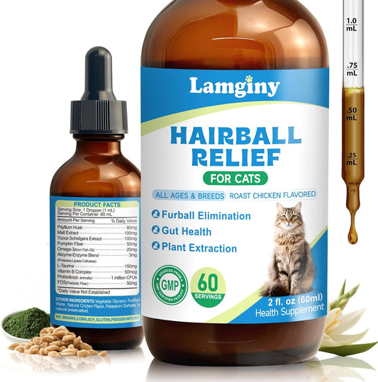 Hairball Relief for Cats, Cat Hairball Remedy for Digestive Support