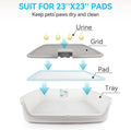 ALL FOR PAWS Dog Pee Pad Holder with Removable Post, 23.6" Indoor Dog Potty Training Tray, Puppy Toilet Litter Box for S