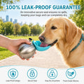 2 in 1 Portable Tumbler for Dogs, Portable Dog Water Ball, 10oz Stainless Steel Pet Water Dispenser with Silicone Foldab