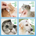 VinTS 120PCS Cotton Dog Ear Cleaning Swabs,Gourd-Shaped Swabs for Dogs&Cats