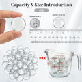 DomeStar 1LB Flat Glass Marbles, 28-30 PCS Large Glass Beads Transparent Decorative Pebbles Clear Gemstone for Crafts Va