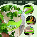 9-Pack Plastic Leaf Decor Decorations with Suction Cups, Reptile Basking Platform for Terrarium Frog Tank, Habitat Climb