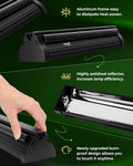 T5 UVB Reptile Light Fixture HO UVB Bulb Lighting Combo Kit 24W Reptile Light Bar Terrarium Hood 10.0 UVB Light Bulb Flu