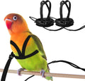 2 pcs Pet Parrot Bird Harness and Leash, Adjustable Training Design Anti-Bite, Outdoor Flying Training Rope Kit for Bird