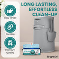 BrightOn®, 75 Litter Bag Refill Bags for Genie Easy Roll Litter Bin, Ultimate Odor Control, (Lemon - 75 Bags)