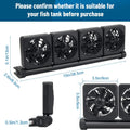 Aquarium Fan 2 3 4 Heads, Aquarium Chillers Cooling Fan Adjustable Fish Tank Cooling Fan with 2 Wind Speed Fan for Water