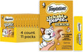 Temptations Lickable Puree Senior Cat Treats, Tasty Chicken, 4 Count, 11pk