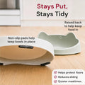 7 Ruby Road Anti Whisker Fatigue Cat Bowls Set of 2 - Wide Shallow Cat Food Bowls for Indoor Cats, Non-Slip Cat Dishes