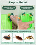 Pawfly Bearded Dragon Feeder - Escape-Proof Corner Reptile Food Box, Wall-Mounted with Suction Cups for Insects - Bug Bo