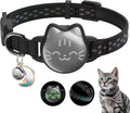 AirTag Cat Collar, Reflective Breakaway Collar, Hidden Holder with Bell