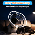 Didopet Extended Dog Cone to Stop Licking, Adjustable Depth, Transparent Recovery Collar for Large Medium Dogs, Soft E-Collar After Surgery Neuter with Reflective Strip for Night Visibility XL