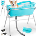 Dog Bath Tub, Portable Dog Washing Bathing Station, Elevated Foldable Dog Bath for Shower and Grooming, 3 Adjustable Height Pet Tub for Small and Medium Size Dogs, Indoor and Outdoor (Patent Design)