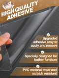 136x12in Cat Scratch Furniture Protector - Specially Designed for Leather Furniture, Transparent Cuttable Anti-Scratch Couch Protector, No Pins