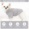 2 Pack Dog Sweaters for Small Dogs Warm Fleece Dog Sweatshirt with Leash Ring Pet Puppy Swearer Coat Apparel Outfit Winter Clothes for Chihuahua, Yorkie, Bulldog, Dachshund Cats XXS, Grey