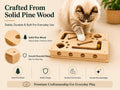 Cat Nail File Scratcher, Pine Wood Nail File Box, Cat Puzzle