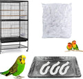 Disposable Bird Cage Liners, Clear Plastic 50 Pcs Birdcage Tray Liner Bags 26" x 18", Bird Cage Accessories Universal Fi