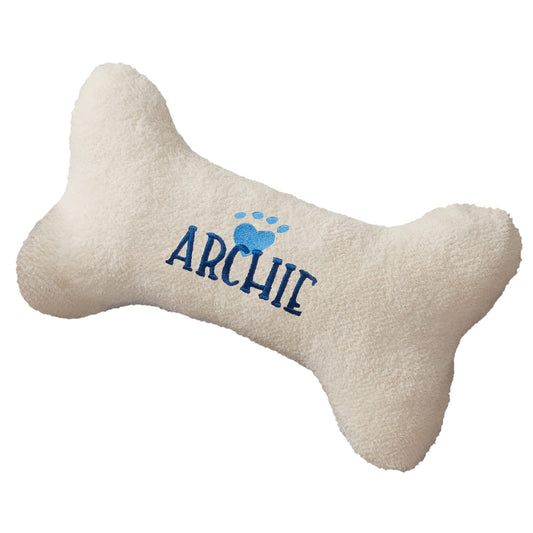 Personalization Universe Heart Paw Print Dog Bone Pet Pillow, Soft and Plush, Perfect for Pet Bed, Embroidered with Custom Name in Multiple Color Options, Dog Bed Accesory, for Large Dogs