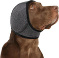 KOESON Dog Calming Hoodie Adjusable No Shake Ear Wraps for Dogs, Grey S