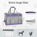 Soft-Sided Cat Carrier for 2 Cats, Gray, Breathable Mesh Design, Airline Approved Travel Bag for Small to Large Cats, Ex