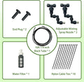 Reptile Terrariums Misting Accessories kit, 2PCS Adjustable Reptile Mister Nozzles, with 16ft 1/4 inch Tube