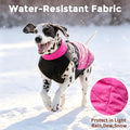 JoyDaog Winter Dog Coats for Small Dogs,Puppy Jacket with Harness,Pink M