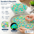 200PCS Glowing Decorative Rocks,Glow in The Dark Stones for Fish Tank