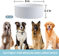White Raised/Elevated Ceramic Dog Bowl for Medium Large Sized Breeds,Large Dog Food Water Bowl with Stand,8 in Non Slip 
