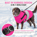 AOFITEE Dog Coat Large Dog Winter Coat Waterproof Dogs Jacket with Harness