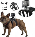 Dog Harness for Gopro, with 2 Mounting Base,Soft Adjustable for Small Medium and Large Dogs for Gopro 12 11 10 9 8 7 6 5