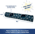 NFL Philadelphia Eagles Cat Tunnel Tube Toy with Plush Football Catnip and Feathers Collapsible Tunnel for Cats to Play, Peek and Hide, Sporty & Fun Cat Tunnel Toy with Team Logo All-Over Design!