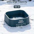 Extra Large Heated Water Bowl - 5.5L Outdoor Heated Dog Bowl with Anti-Chew Cord, Heated Pet Bowl Provides Drinkable Wat