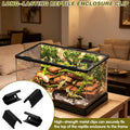 4Pcs Reptile Screen Tank Terrarium Lid Clips, Heavy Duty Terrarium Lid Cover for 5-29 Gallon Aquarium, Metal Escape Proo
