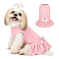 YUDODO Dog Dress Sleeveless Cat Dresses Breathable Dog Clothes for Small Dogs Girl Bowtie Puppy Dress with Cute Skirt Hem Lightweight Summer Dogs Dresses Soft & Does Not Pill Pink M