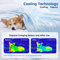 ZOMISIA Cooling Blanket for Large Dogs - Washable Dog Cooling Mat for Hot Weather, Travel Soft Pet Summer Essentials, Gr
