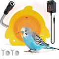 Bird Heater for Parakeets, Warm Bird Perch Stand, Yellow, Small