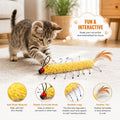 4 Pcs Artificial Millipede Refills,Cat Wand Toy Attachments