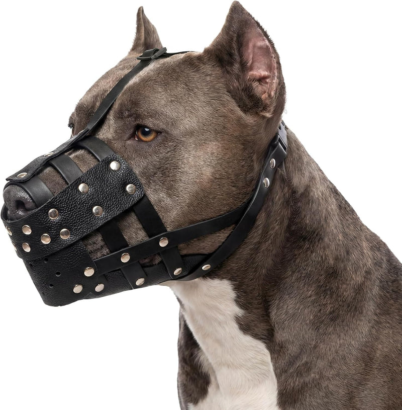 FUAMEY Dog Muzzle Soft Pitbull Basket Muzzles for Large Medium Sized Dogs