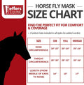 Jeffers Lycra Horse Fly Mask w/Ears, Cob Size - Breathable Lightweight Snug Fit Horse Face Covering, Mesh Eyes & Ears, F