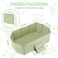 YUEPET Foldable Dog Bathtub for Small-Medium Dogs, Portable Dog Tub, Green