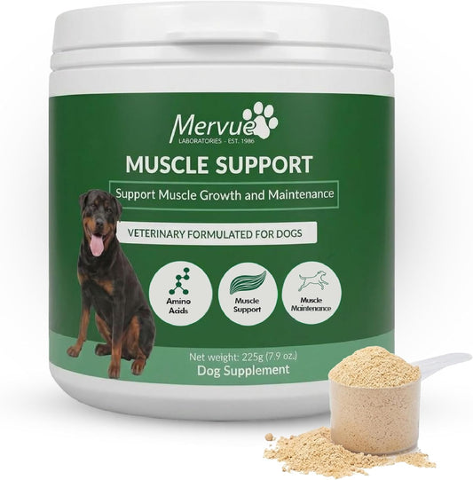 Mervue Muscle Builder for Dogs - L-Carnitine, BCAAs, Amino Acid Supplement