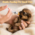 Pet Nursing Kit, Kitten Bottle & Syringes Feeding Set with Silicone Nipples