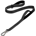 PetiFine 4FT Heavy Duty Dog Leash with Soft Padded Double Handle, Durable Strong Clasp Dog Leashes, Reflective Nylon Walking Lead for Large,Medium,Small Breed Dogs, Black