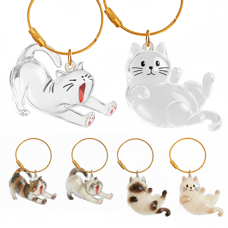 OGNWFUNK 2Pcs Cat Hair Keepsake Bottles, Pet Hair Keychain for Collecting Hair, Furever Gift for Pet Lovers, Cat Keychain Memory Keepsake