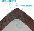 Paw Inspired Waterproof Fitted Dog Bed Cover, Dark Brown, 44x35x6 Inch