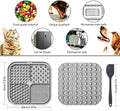 Licking Mat for Dogs & Cats with Suction Cups, 1 Pack Square Dog Slow Feeder Lick Pat for Anxiety Relief & Boredom, Dog 