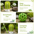 7PCS Turtle Brush Set with Suction Cup, Turtle Tank Enrichment Tools for Aquatic Habitats, Feeding Stimulation and Shell